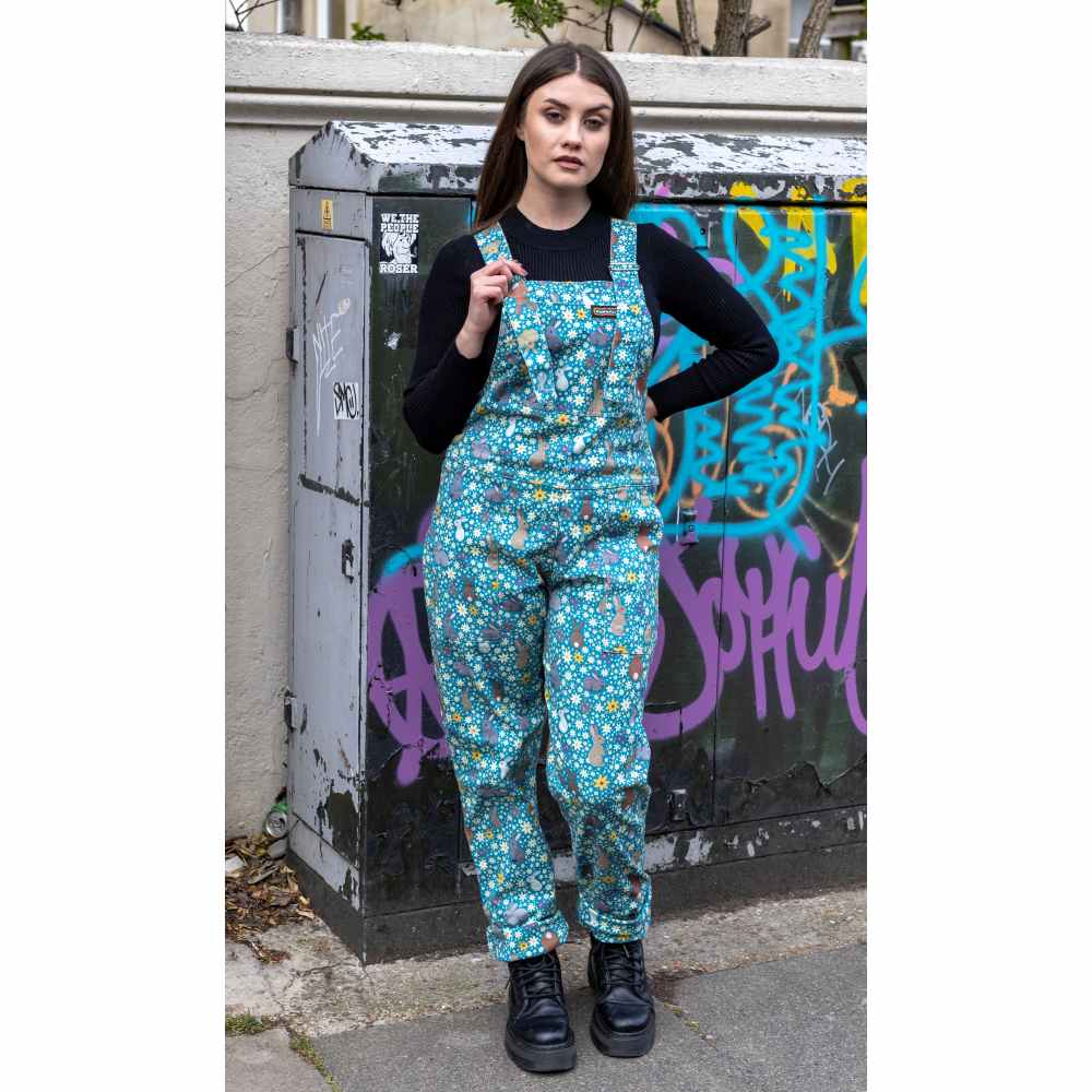 Run & Fly - Bunny Meadows Dungarees - Multicolours